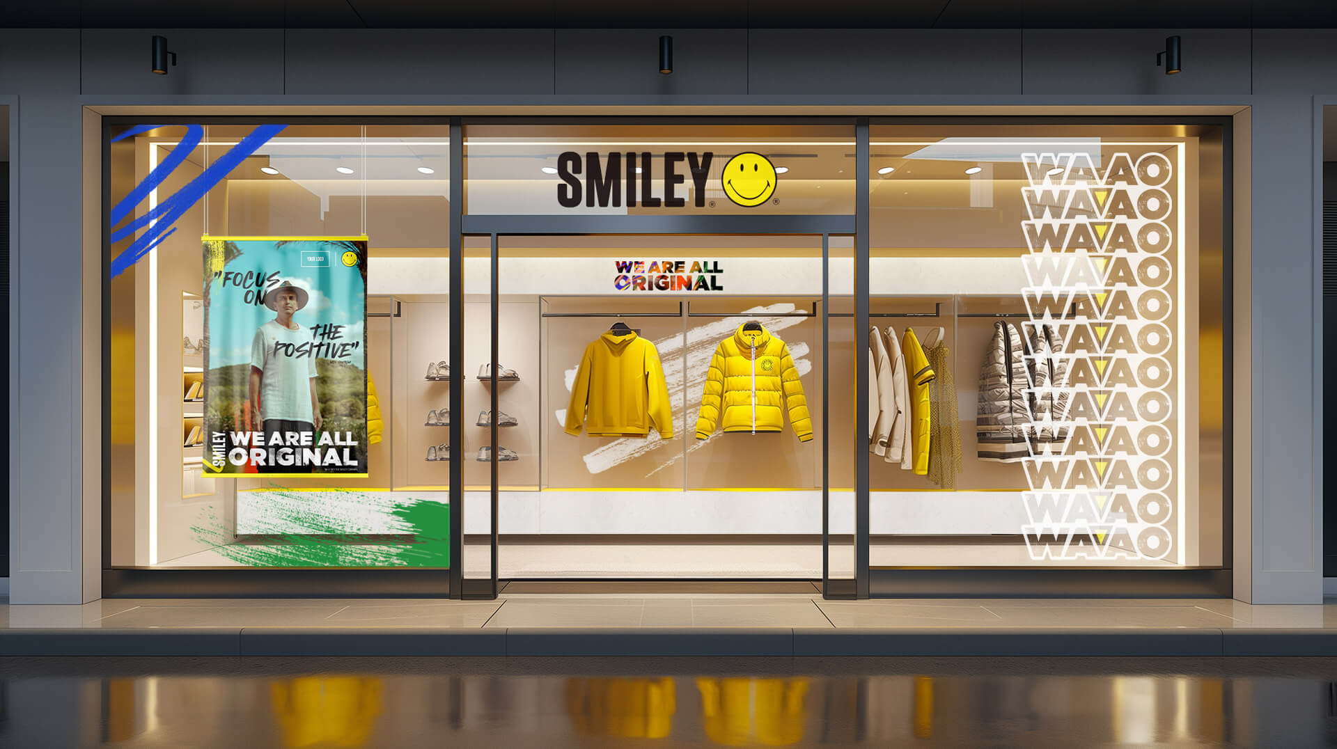 Smiley window display