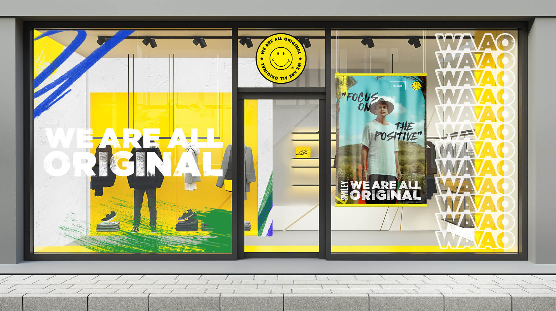 Smiley window display