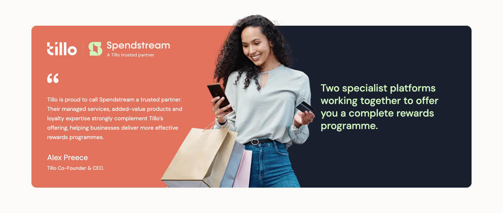 Tillo and Spendstream – two specialist platforms working together