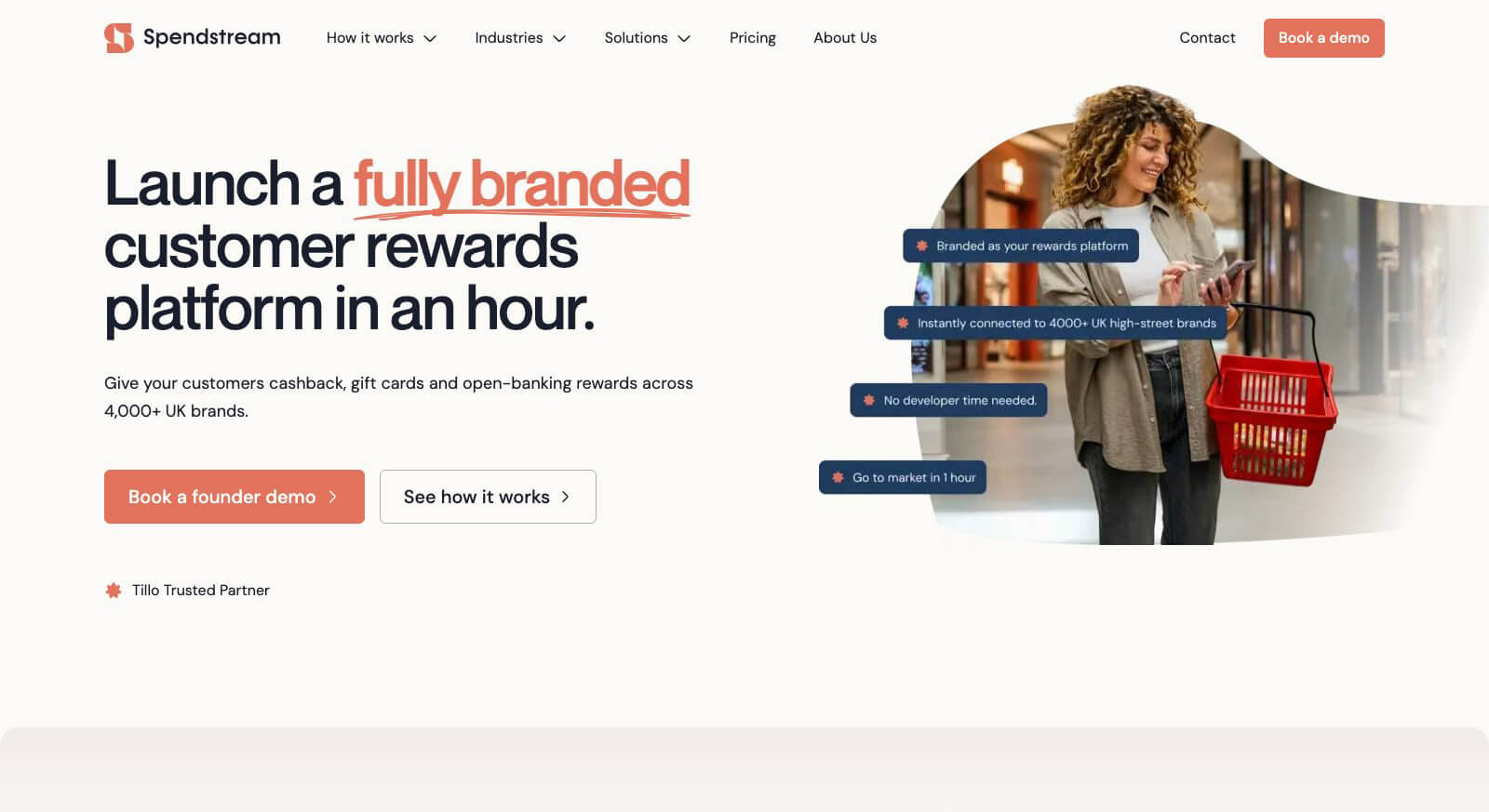 Spendstream white-label rewards platform page